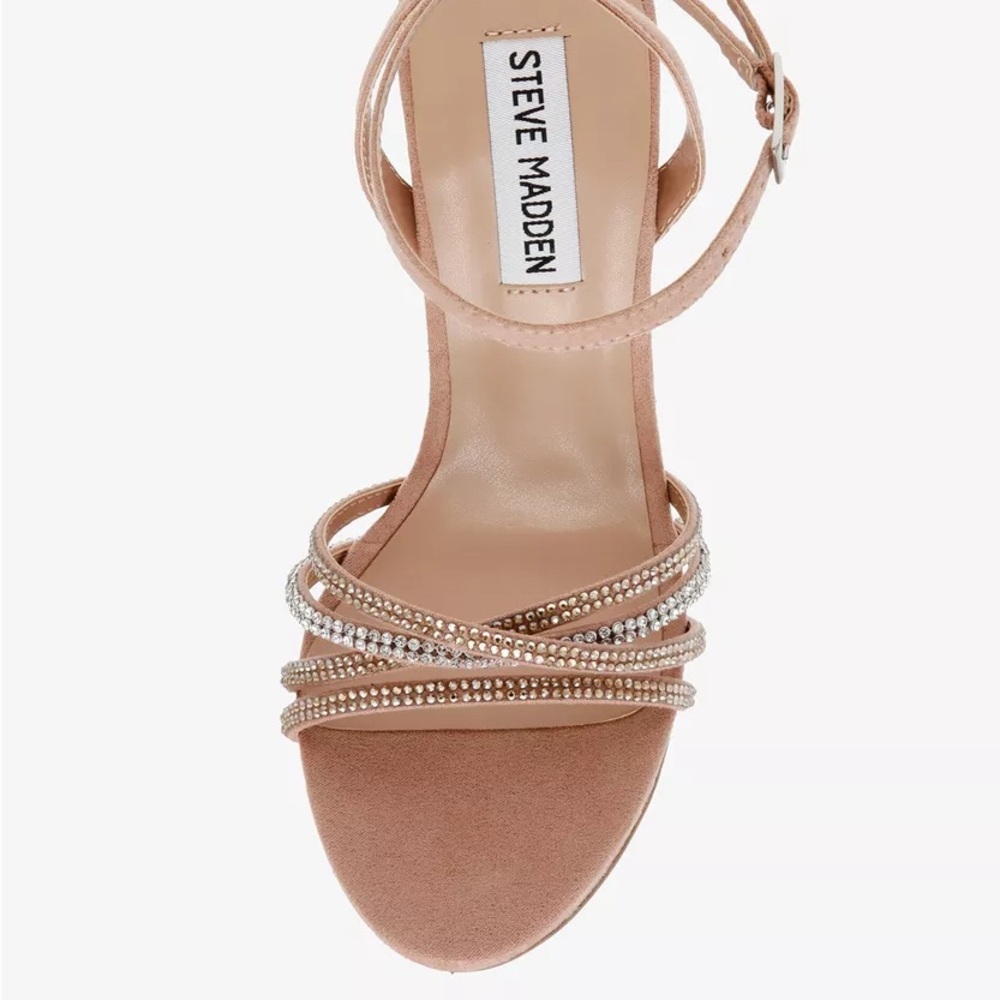 Steve Madden Tan Rhinestone Heels - Picture 2 of 5